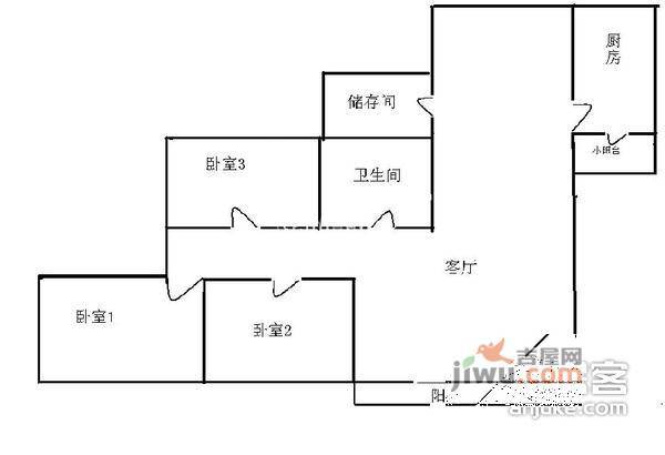 香榭舍3室2厅2卫户型图