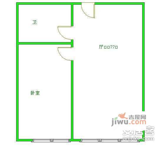 香榭舍1室1厅1卫82㎡户型图