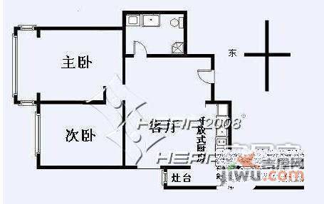 方华苑2室1厅1卫135㎡户型图