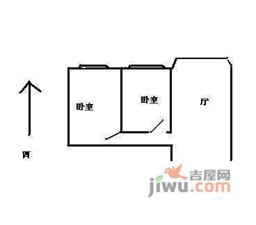 东景苑2室1厅1卫88㎡户型图