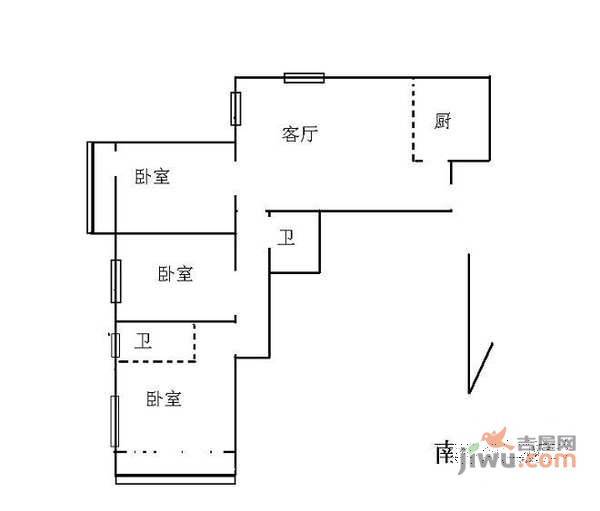 东景苑3室2厅2卫149㎡户型图