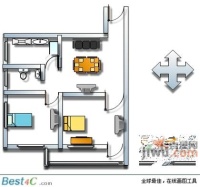 惠新北里社区2室1厅1卫78㎡户型图