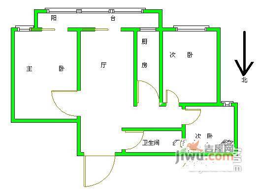 甘露西园3室1厅1卫户型图