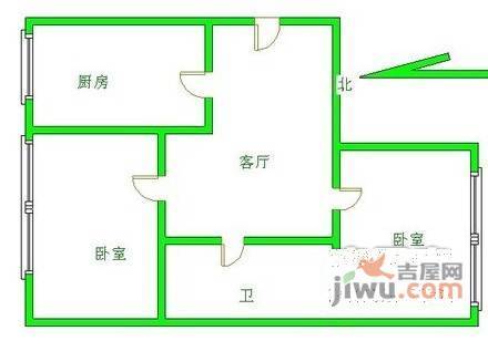 东会新村2室1厅1卫72㎡户型图