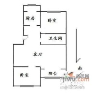 双桥六号井小区2室1厅1卫81㎡户型图