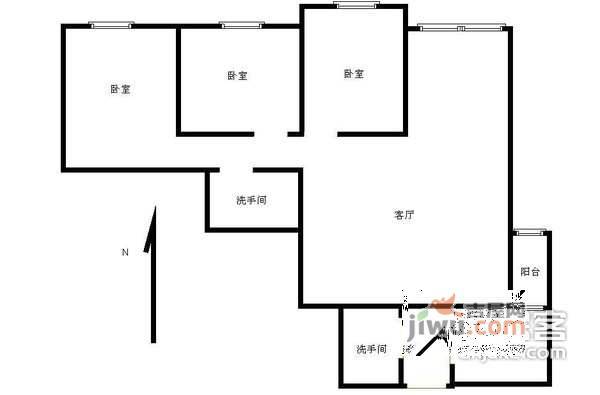 SOHO现代城3室2厅2卫363㎡户型图