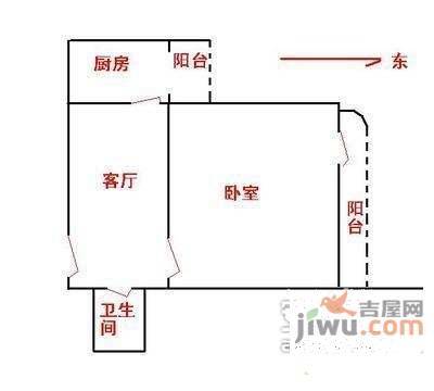 环科院1室1厅1卫户型图