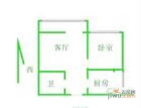鑫兆丽园1室1厅1卫67㎡户型图