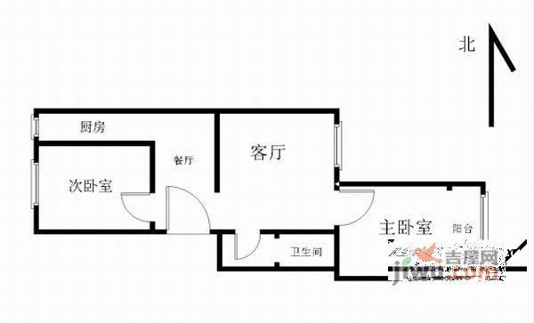 黄金苑2室2厅1卫户型图