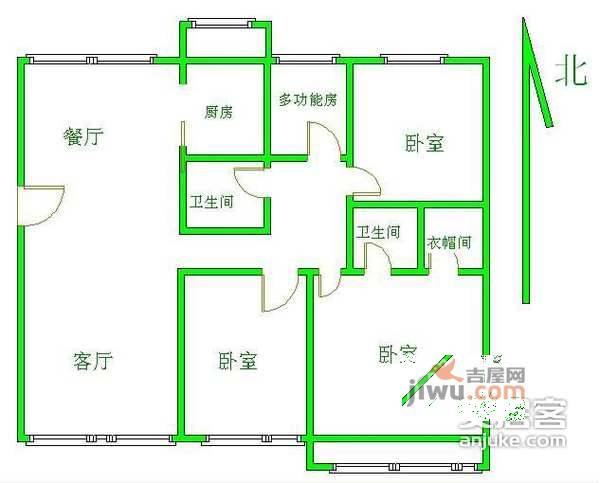 亚运新新家园林澜园4室3厅4卫263㎡户型图