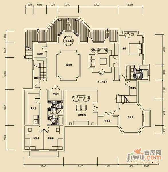 碧海方舟5室2厅4卫320㎡户型图