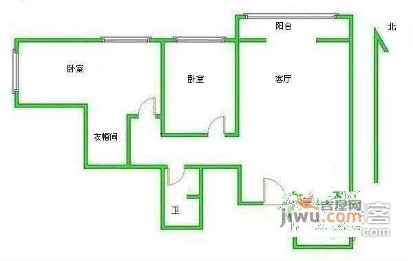 新都市计划2室2厅1卫98㎡户型图