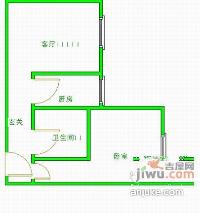 东区国际公寓1室1厅1卫79㎡户型图