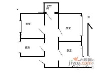 工体东路3室1厅1卫84㎡户型图