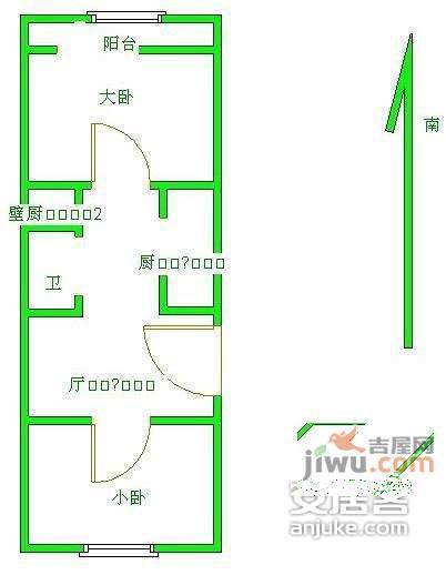 百子湾东里1室1厅1卫82㎡户型图