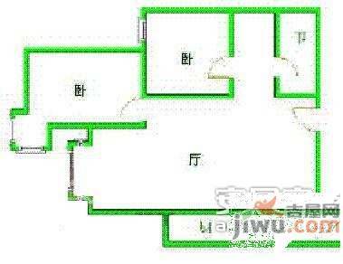 石佛营东里128号院2室1厅1卫80㎡户型图