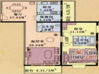 世纪宝鼎公寓3室2厅2卫231㎡户型图