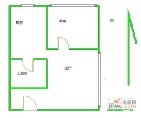 隆远阁1室1厅1卫67㎡户型图