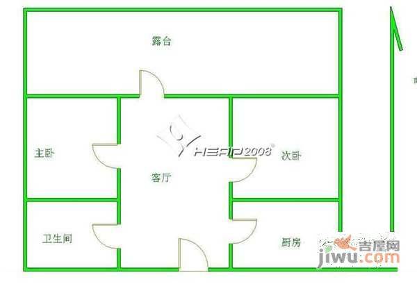 隆远阁2室1厅1卫户型图