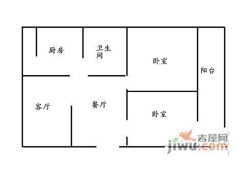 静安苑2室2厅1卫户型图