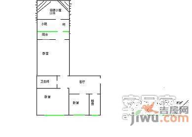 安苑里一区3室1厅1卫户型图