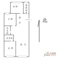 安贞苑50号院3室2厅2卫户型图