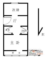 安贞西里居住小区2室1厅1卫66㎡户型图