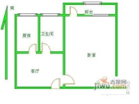 安贞西里居住小区1室1厅1卫50㎡户型图