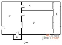 京广桥向军南里1室1厅1卫52㎡户型图