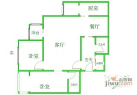 翌景嘉园2室2厅2卫146㎡户型图