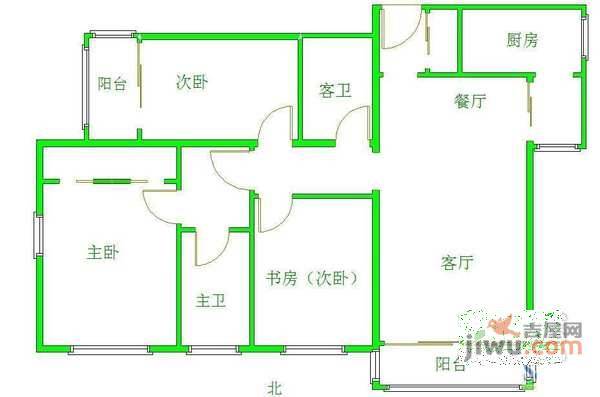 翌景嘉园3室2厅2卫181㎡户型图