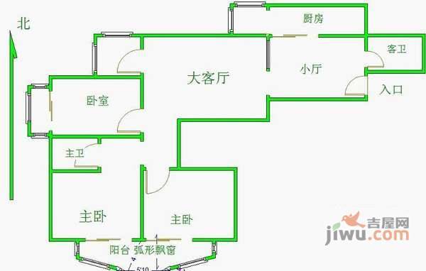 翌景嘉园3室2厅2卫181㎡户型图