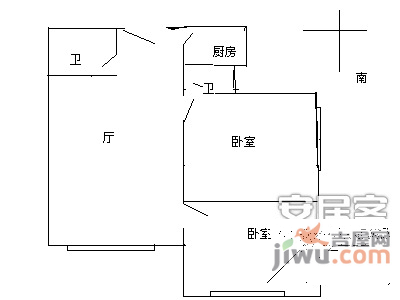 嘉多丽园2室2厅2卫113㎡户型图