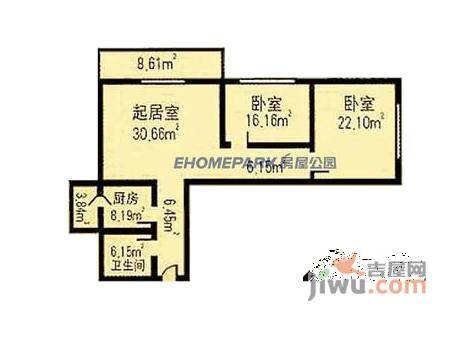 广馨居2室1厅1卫户型图