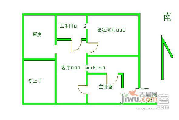 管庄东里3室1厅1卫116㎡户型图