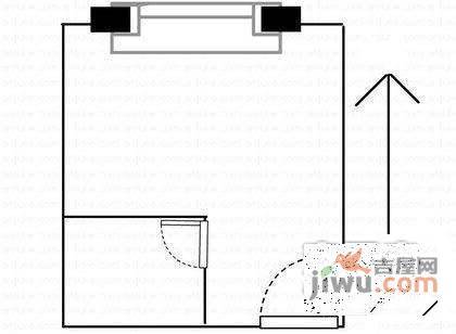 零点特区1室1厅1卫50㎡户型图