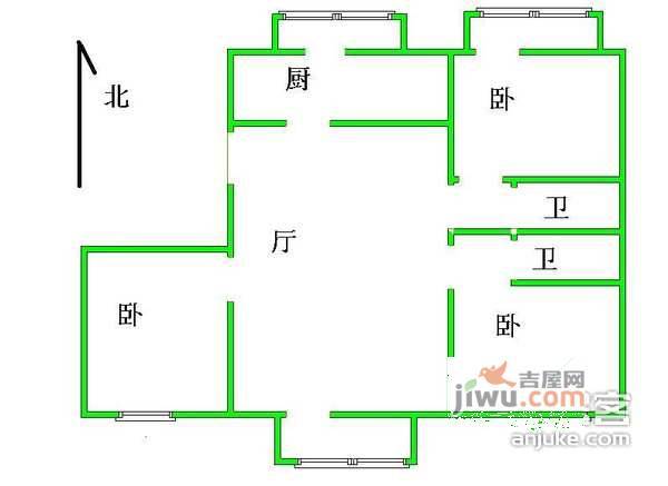 天泰新房苑3室2厅2卫144㎡户型图