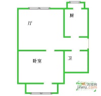 天泰新房苑1室1厅1卫67㎡户型图