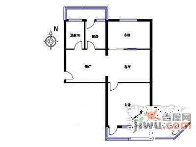 妇联小区2室2厅1卫88㎡户型图