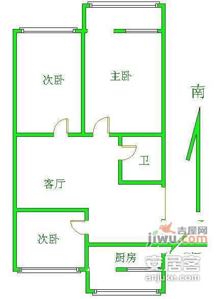 科学园南里六区3室1厅1卫户型图