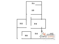 北沙滩8号院3室1厅1卫户型图