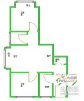 北沙滩8号院2室1厅1卫户型图
