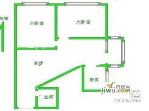 科学园南里七区2室1厅1卫户型图