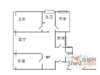 酒仙桥路2室1厅1卫86㎡户型图