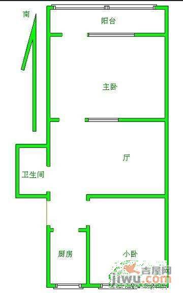 芳园南里西区2室1厅1卫68㎡户型图