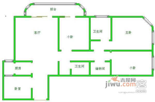 星城国际4室2厅2卫189㎡户型图