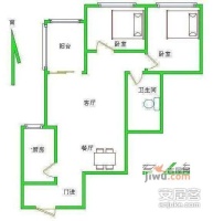 电子城小区2室2厅1卫104㎡户型图