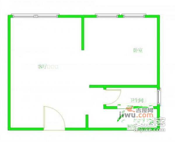 瞰都1室1厅1卫78㎡户型图