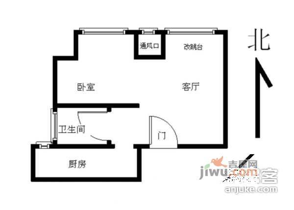 瞰都1室1厅1卫78㎡户型图