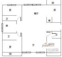 滨河花园4室2厅3卫388㎡户型图